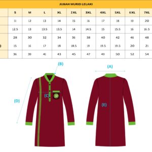 Jubah SRITI (Murid Lelaki)